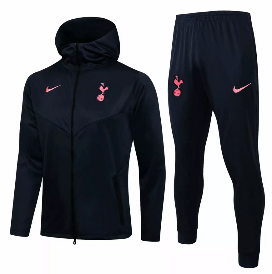 2021/22 Tottenham Hotspur Black training Kits Hoodie Jacket with Pants